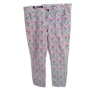 J.Crew Toothpick Ankle Jeans Microfloral Pants Skinny Slight Stretch Size 29